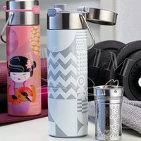 Termos JM z zaparzaczem `Geo White` 500ml